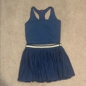 Wilson Navy Blue sports tank and tennis skirt
